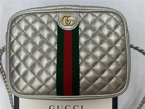 gucci silver quilted crossbody|gucci handbags.